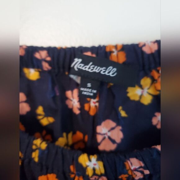 Madewell Smocked-Waist Crop Top in Aloha Floral women's size Small - Picture 5 of 9